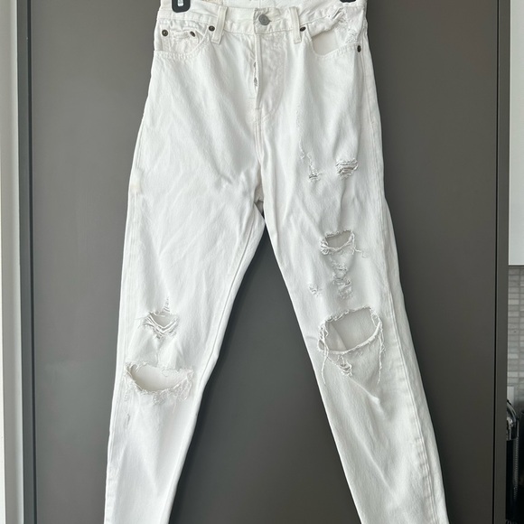 Levis 501 Original Fit White Jeans - Picture 2 of 10